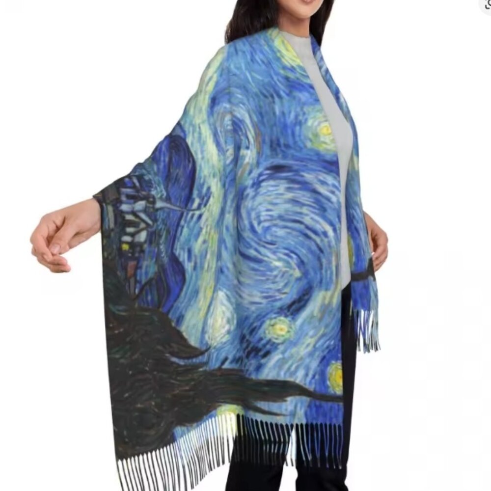 Van Gogh Collection Artistic Print Cape/Wrap (Brand New) - Starry Night